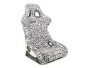 NRG White Pearlized Back Large Prisma Savage Edition FRP Bucket Seat