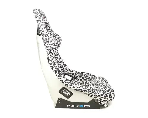 NRG White Pearlized Back Large Prisma Savage Edition FRP Bucket Seat