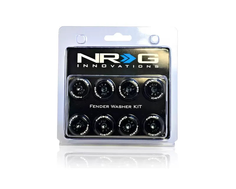 NRG Black Fender Washer Kit with Color Matched M8 Bolts Universal
