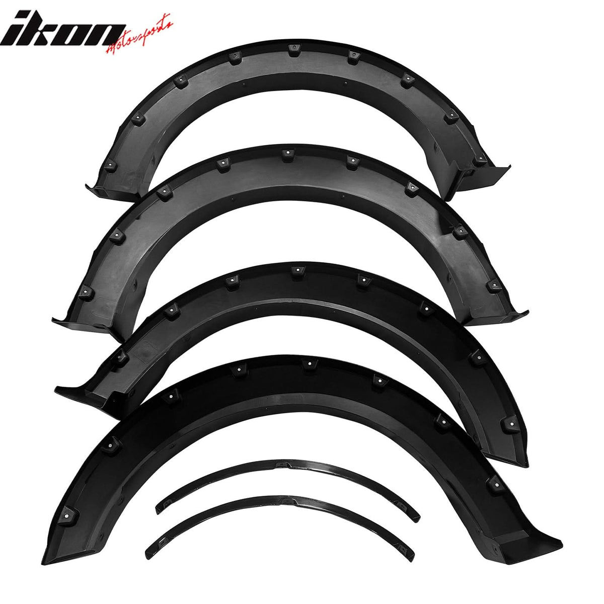 2015-2017 Ford F-150 Pocket Rivet Style Wheel Fender Flare Matte Black
