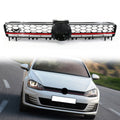Fits 15-17 Golf MK7 Mesh GTI Red Trim Front Grille Logo Badge Base