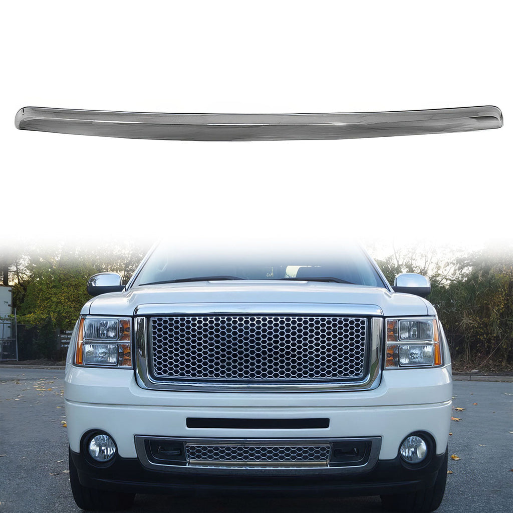 2007-2013 GMC Sierra 1500 Front Hood Guards Molding Bumper Grill ABS
