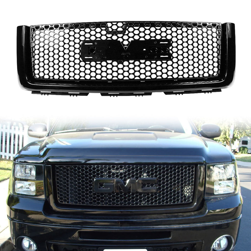 2007-2013 GMC Sierra 1500 Car Front Grille Upper Hood  Guards ABS