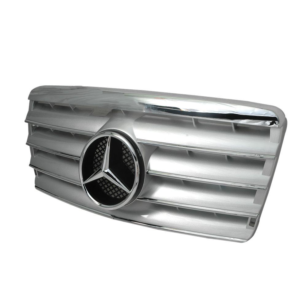Fits 94-95 W124 CL Type Front Silver Grille ABS+Authentic Star Emblem