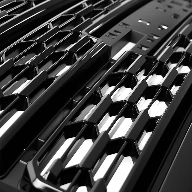 2021-2022 GMC Canyon Denali Style Gloss Black Front Bumper Hood Grille