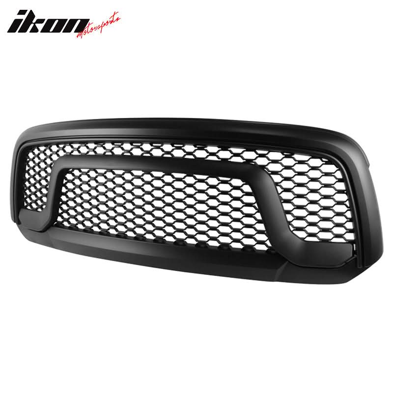 2013-2024 Dodge Ram 1500 Honeycomb R Style Black Front Grille ABS