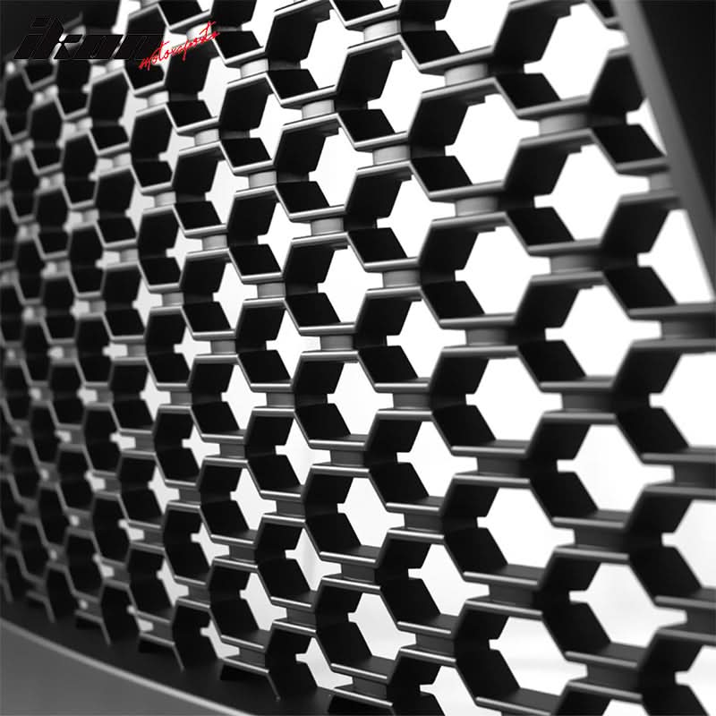 2013-2024 Dodge Ram 1500 Honeycomb R Style Black Front Grille ABS