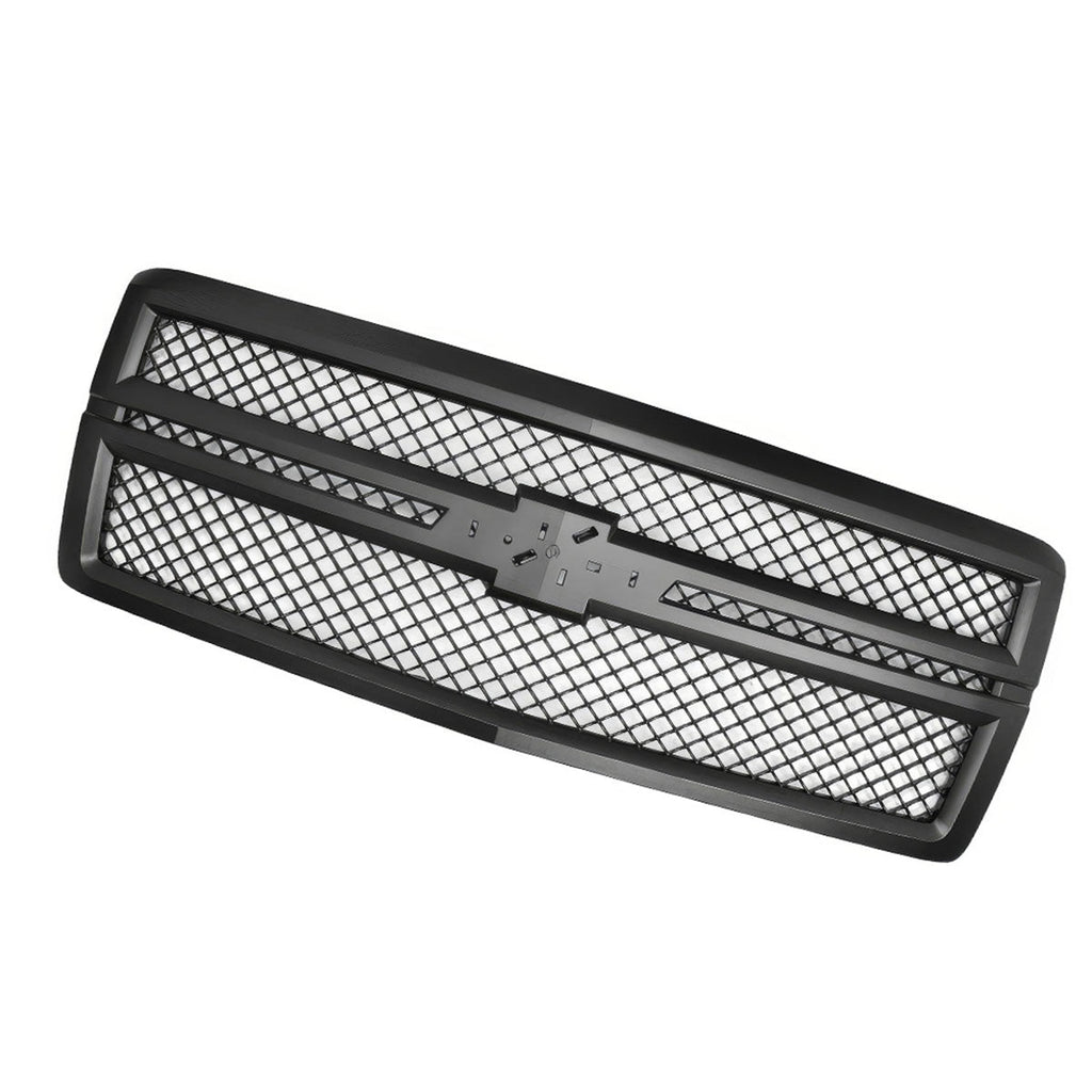 2014-2015 Chevy Silverado 1500 B Style Black Front Hood Grille ABS