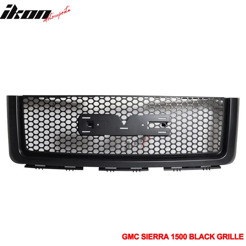 2007-2013 GMC Sierra 1500 2500 Light Duty Black Mesh Front Hood Grille