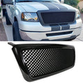 2004-2008 Ford F150 All Black Mesh Style Front Bumper Hood Grille ABS