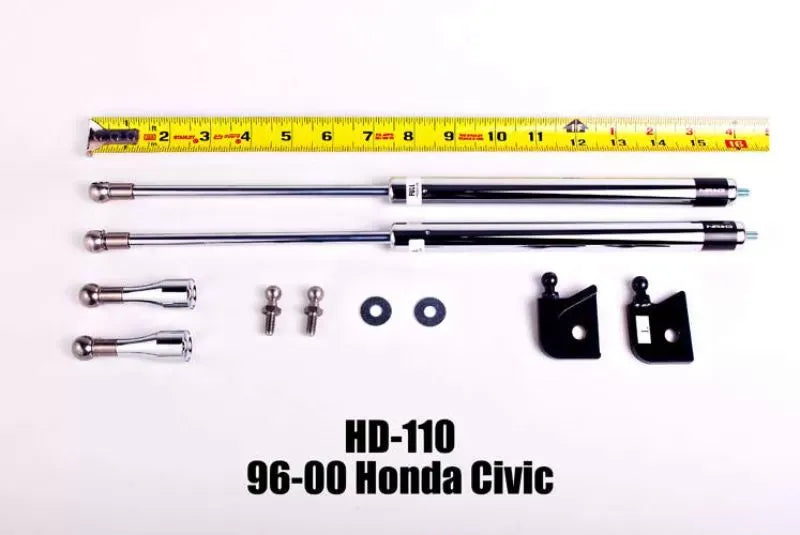 NRG Hood Damper Kit Polished Honda Civic 1996-2000