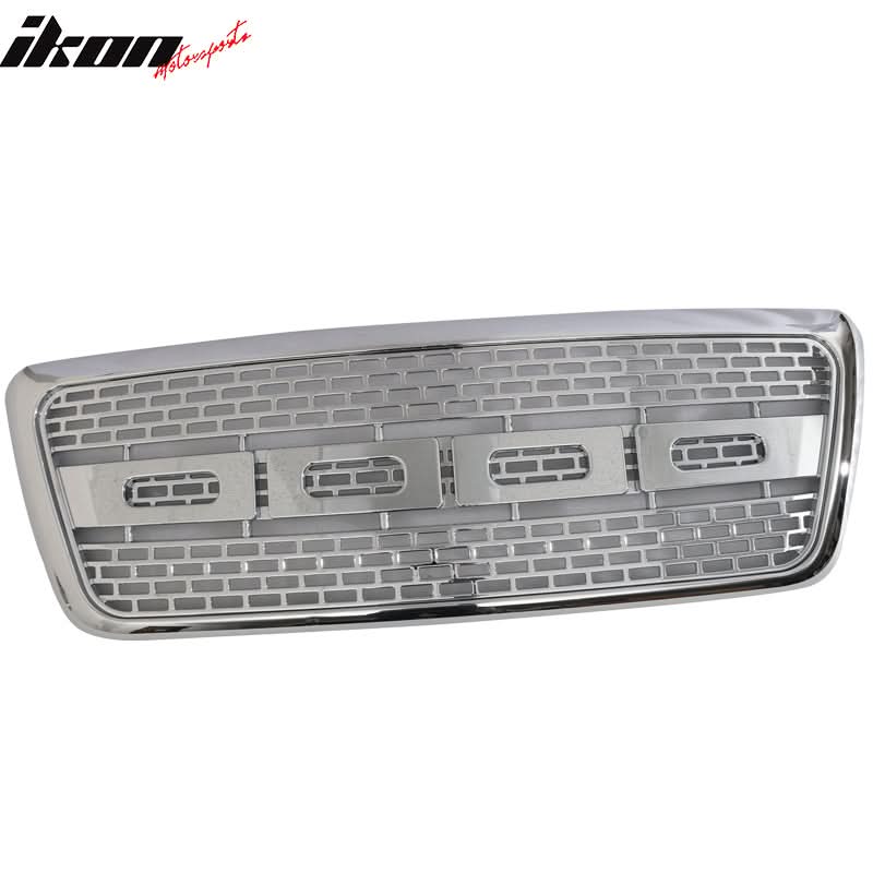 2004-2008 Ford F150 R Chrome Front Hood Bumper Grill Grille ABS
