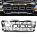 2004-2008 Ford F150 R Style Front Bumper Upper Grille W/ LED Lights