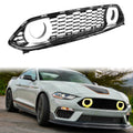 2021-2023 Ford Mustang Mach 1 Car Front Grille Black W/ LED Lamp ABS
