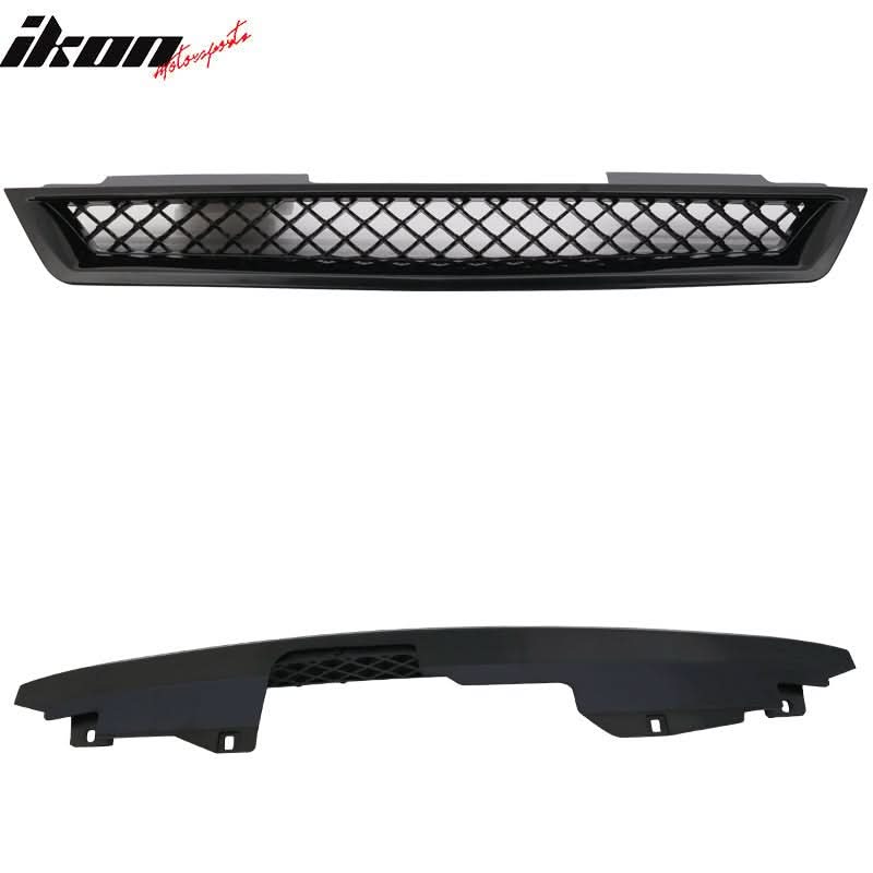 1994-1997 Honda Accord T-R Black Front Grill Hood Mesh Grille ABS
