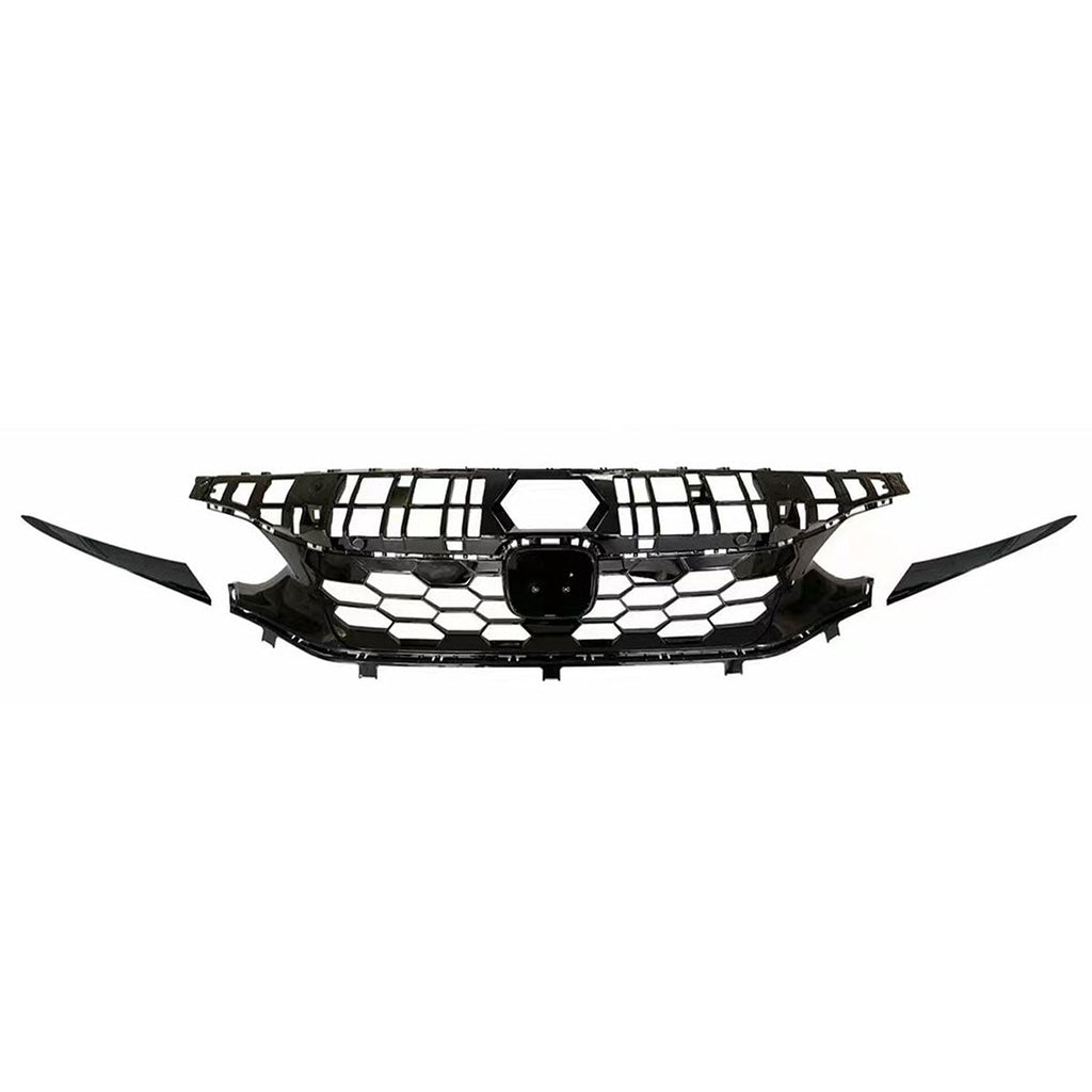 2022-2024 Civic Hatchback & SI OE Style Front Upper Grille Gloss Black