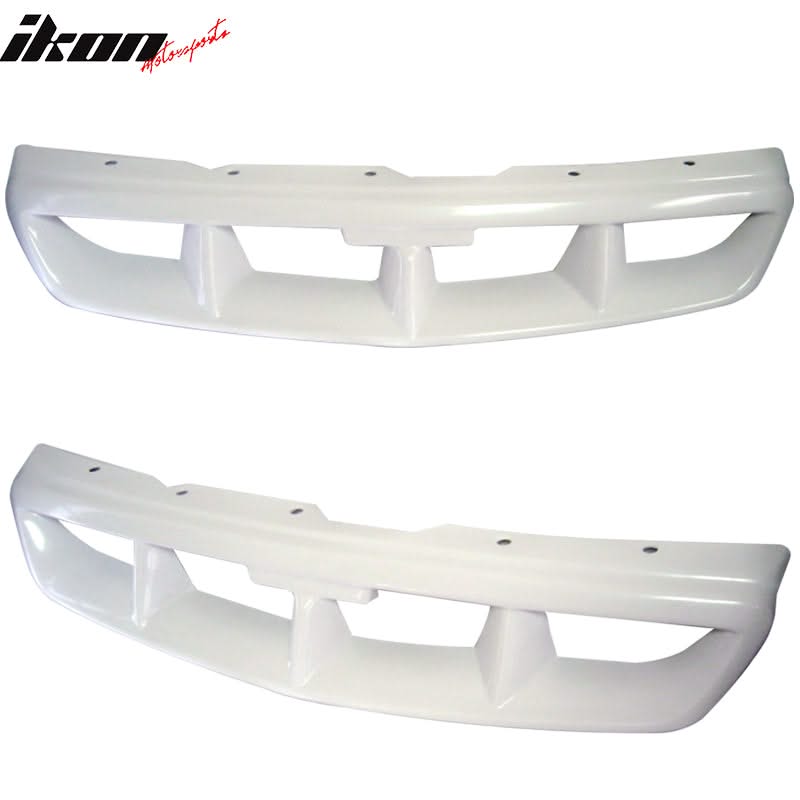 1996-1998 Honda Civic Mug Style White Front Bumper Mesh Grille ABS