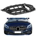 2019-2020 Benz W205 C300 Vertical Unpainted Front Grille w/Camera Hole