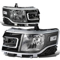 2013-2019 Ford Flex Black Housing Clear Corner Headlights