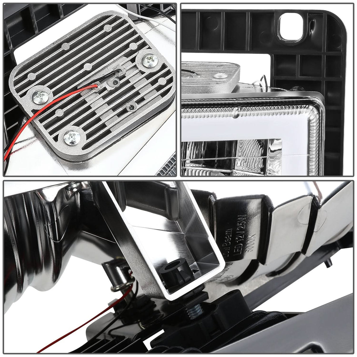 94-00 GMC C/K Series Suburban Yukon Clear LED Bar Headlights