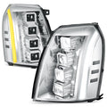 2007-2014 Cadillac Escalade Projector LED Switchback Headlights Chrome