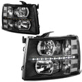 07-14 Chevrolet Silverado LED Reflector Headlights Black Housing