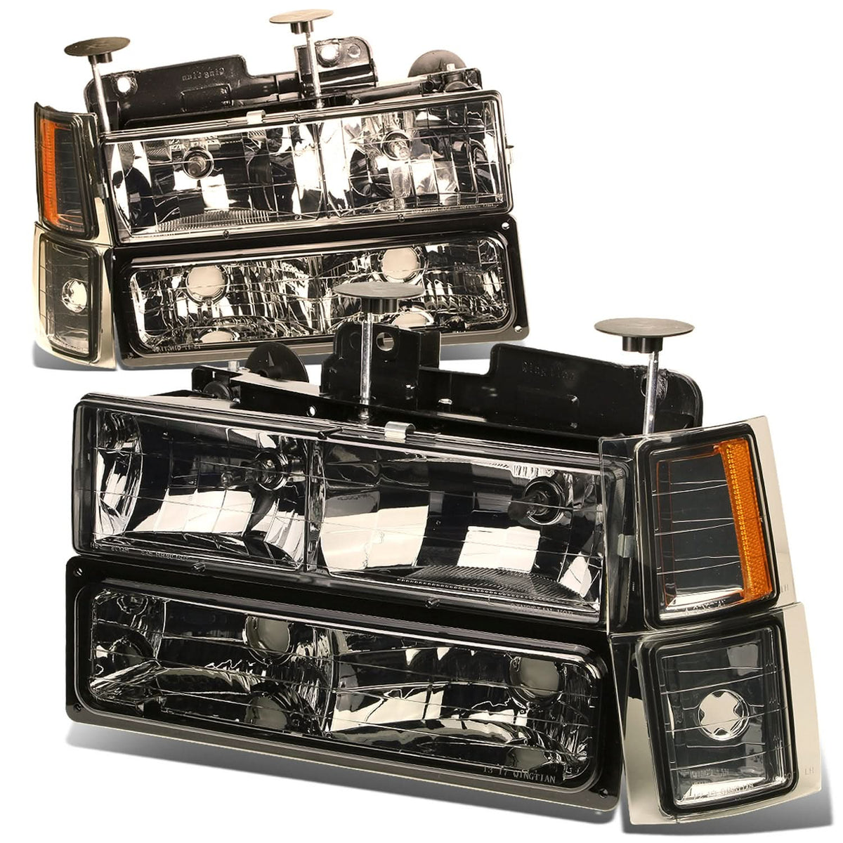 1994-1998 Chevrolet C10 Smoke Housing Headlights with Amber Corner