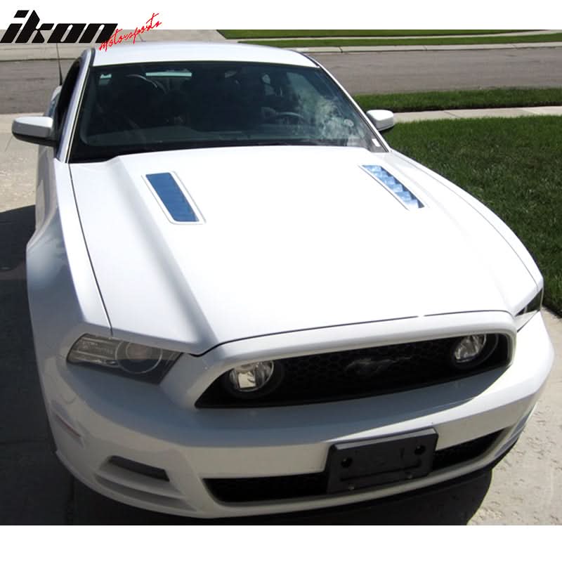 Universal Fitment 20x5" Air Flow Hood Vent Scoop Bonnet Cover 2PC