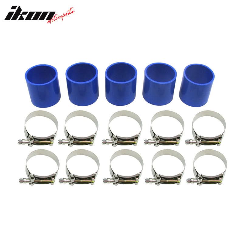 1988-2000 Honda Civic Chrome Blue Intercooler Piping Kits Aluminum