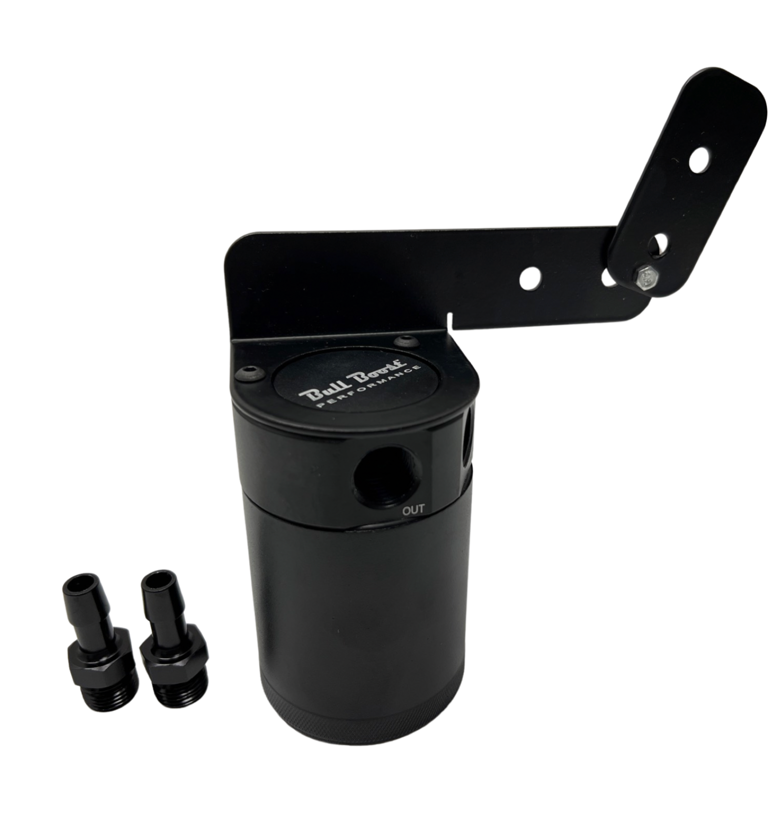 Universal Performance Oil Catch Can 2 Port -10AN + Adjustable Mounting Bracket Kit Turbo V2