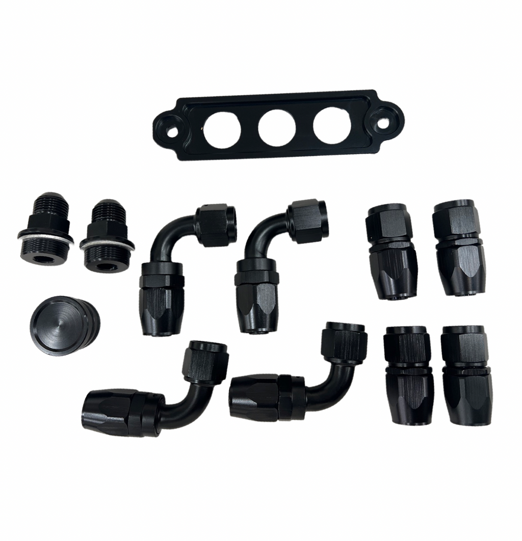 Battery Relocation Oil Catch Can For EK EG CRX DC2 Si Type R 4 Port 10AN Hoses