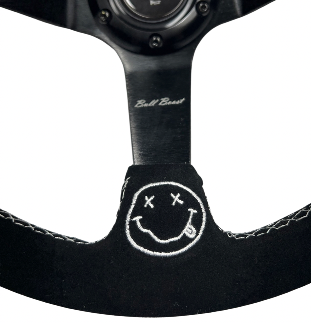 Deadboyz Infiniti G35 G37 Suede 3"Deep Dish Steering Wheel + Quick Release Short Hub Adapter