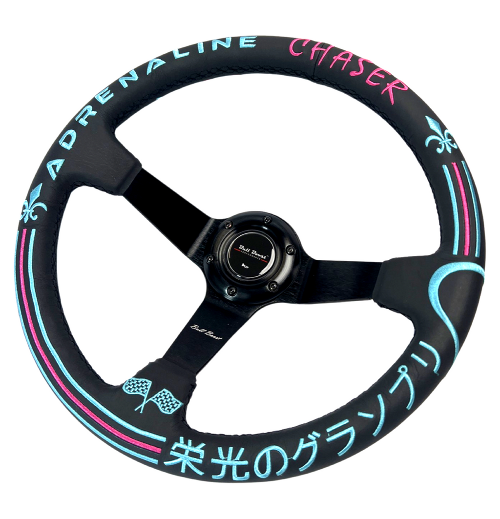 Leather 350mm Steering Wheel Hub Adapter Kit For Toyota Pickup, Corolla, 4Runner, MR2, Camry