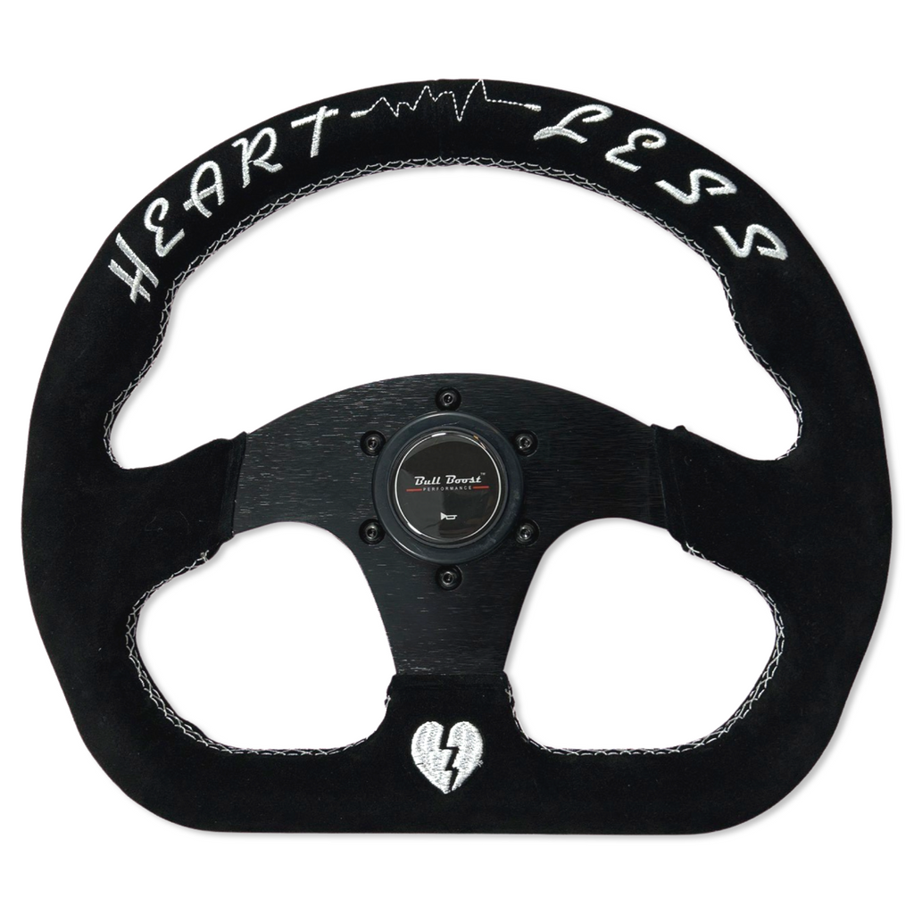 Quadro Flat Suede Steering Wheel + Hub Adapter Kit For Toyota Corolla, Hilux Pickup