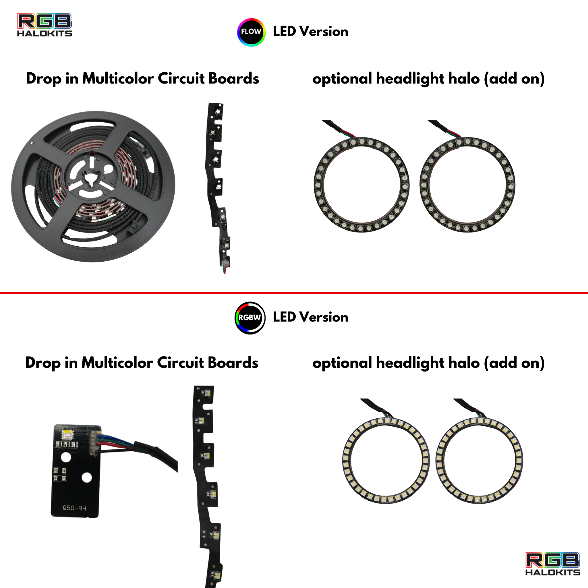 Infiniti Q50 Multicolor Flow DRL Boards (2014-2024)