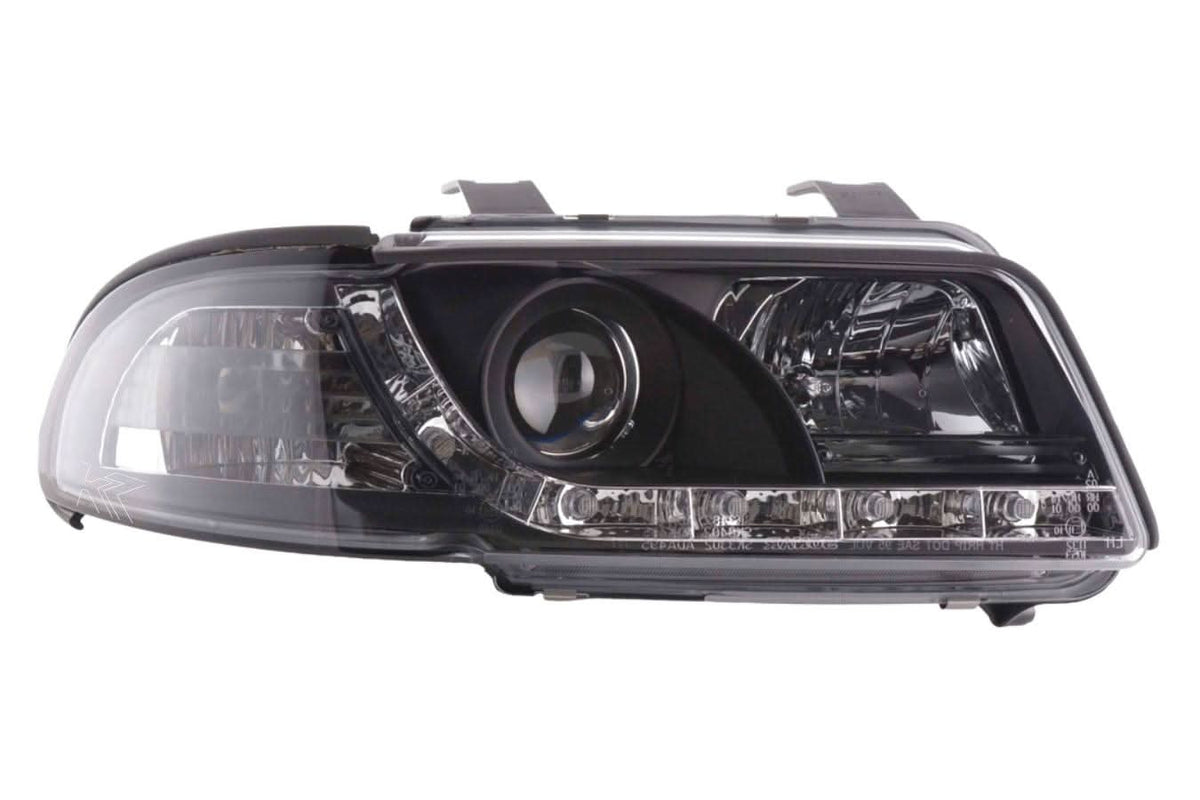 Audi A4 (B5 8D) Black LED Headlights with Daytime Running Lights (1999-2001) - With R87 approval