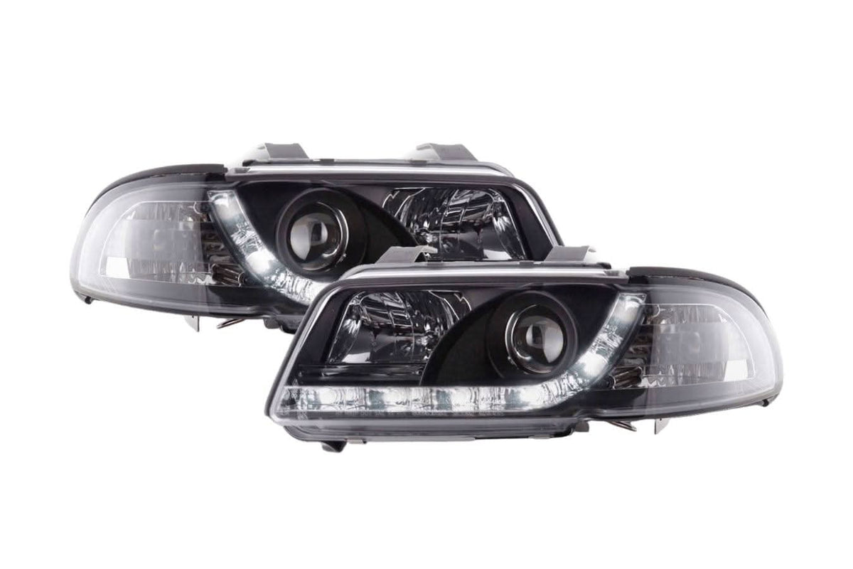 Audi A4 (B5 8D) Black LED Headlights with Daytime Running Lights (1999-2001) - With R87 approval