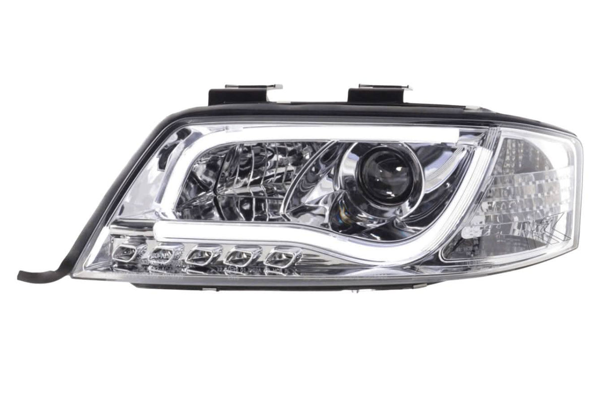 Audi A6 (C5 4B) Chrome LED Headlights with Daytime Running Lights (1997-2001)