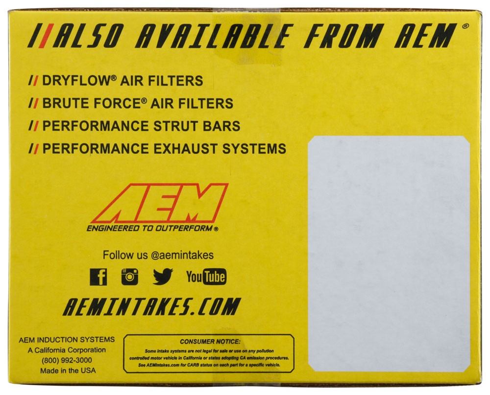 AEM Induction AEM 10 Chevy Camaro V6 Polished  Brute Force Intake 21-8028DP