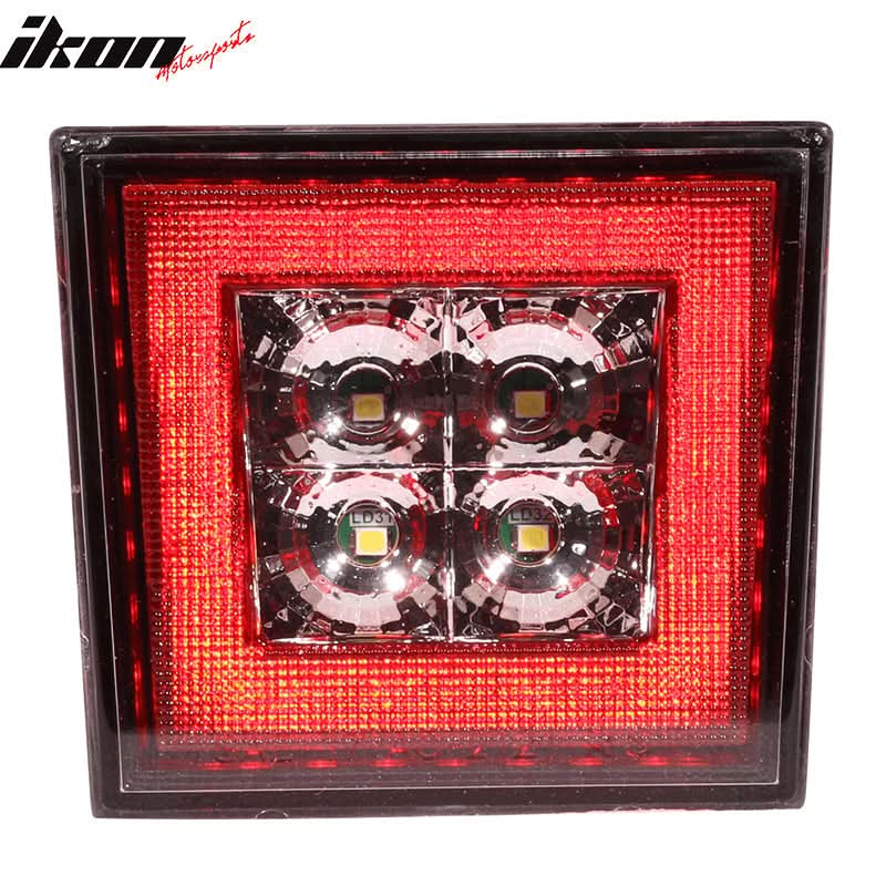 Universal Square Clear LED Rear Tail 3RD Brake Lights Stop Safety Lamp