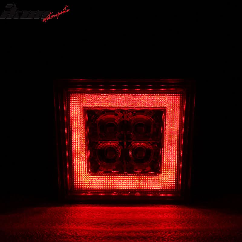 Universal Square Clear LED Rear Tail 3RD Brake Lights Stop Safety Lamp