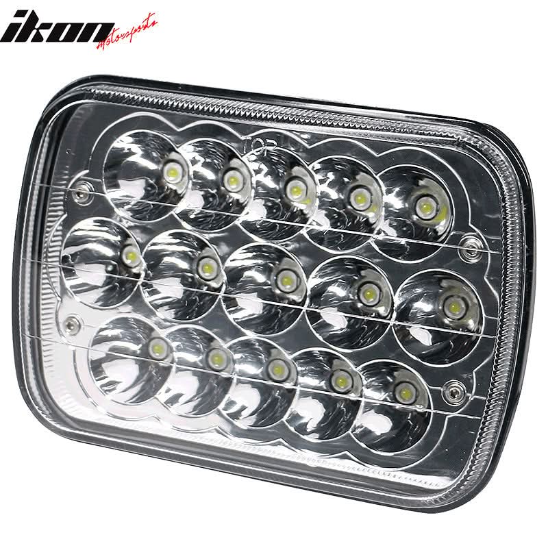 7x6 Inch Full LED Sealed Beam Square Projector Single Piece Headlight