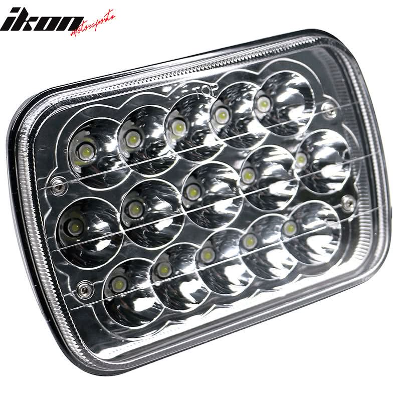 7in x 6in Full LED Sealed Beam Square Projector Headlight Clear Lens