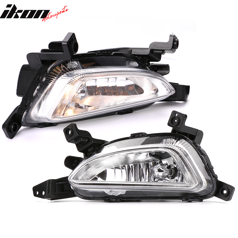 2016-2018 Hyundai Tucson Foglights Kit Black Housing Clear Lens