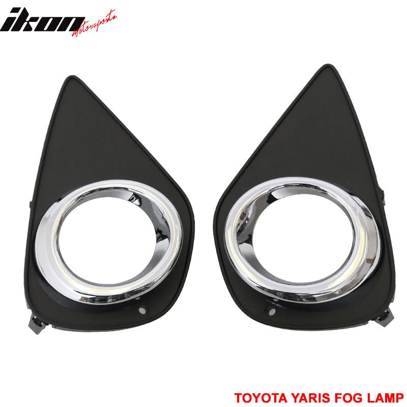 2015-2017 Toyota Yaris Hatchback Clear Lens Front Fog Lights Lamps ABS