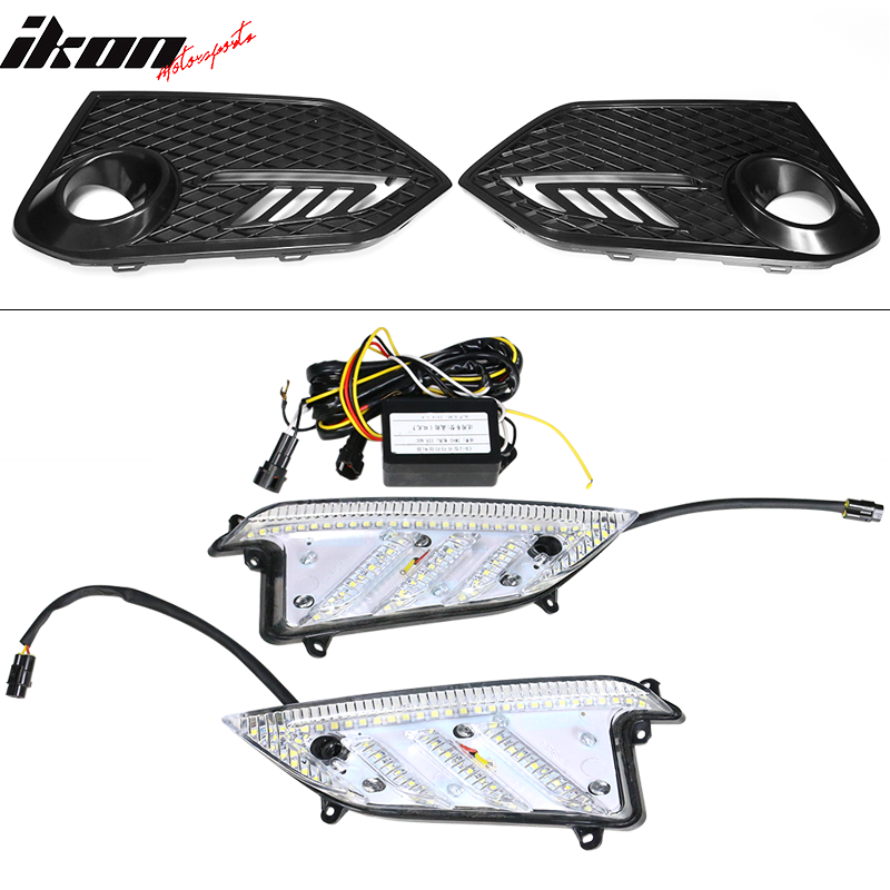 2016-2018 Honda Civic X Gen Type R White Amber Daytime Running Lights