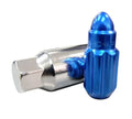 NRG 20-piece 500 Series M12 x 1.5 Steel Lug Nut Set  Bullet Shape Blue plus lock socket