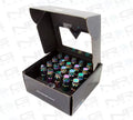 NRG 20-piece 700 Series M12 x 1.25 Steel Lug Nut and dust cap cover Set Neochrome plus lock socket