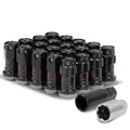 M12 x 1.25 Aluminum Lug Nuts Set - 45mm Closed End with Locks - Aluminum