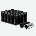 M12 x 1.5 Extended Aluminum Lug Nuts - 20pc Set Black